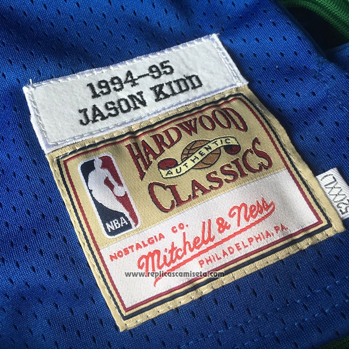 Camiseta Dallas Mavericks Jason Kidd #5 Mitchell & Ness 1994-95 Azul